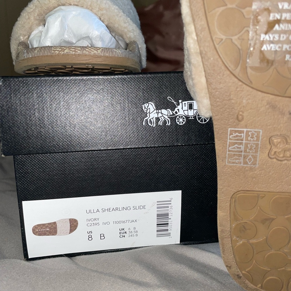 COACH Ulla Slides/Slippers. Woman’s size 6, but the box says size 8. - Picture 6 of 7